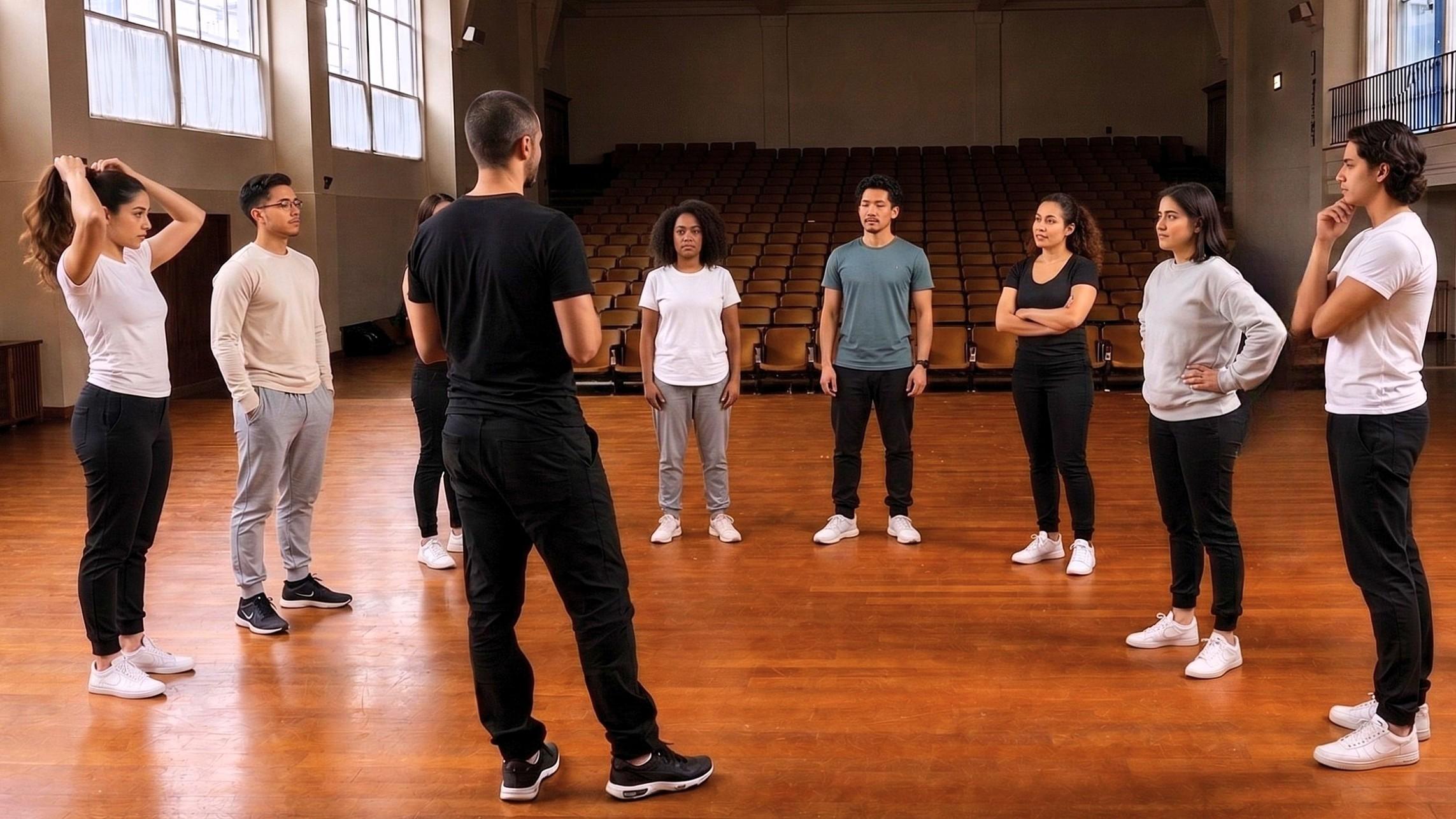 Grupo participando en una experiencia de aprendizaje en un auditorio
